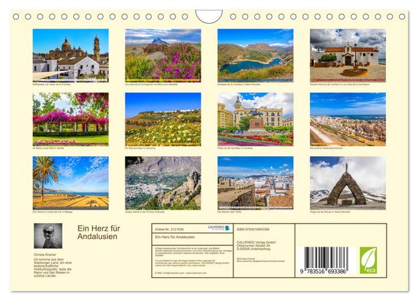 Produktbild: Ein Herz f&uuml;r Andalusien (Wandkalender 2026 DIN A4 quer), CALVENDO Monatskalender