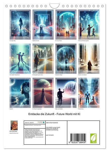 Produktbild: Entdecke die Zukunft - Future World mit KI (Wandkalender 2026 DIN A4 hoch), CALVENDO Monatskalender