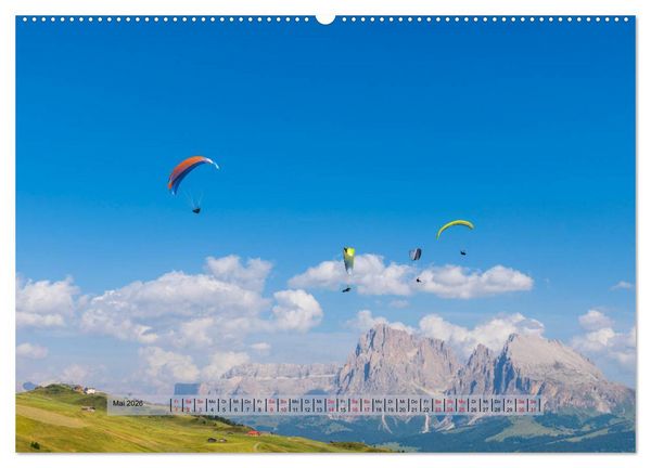Produktbild: Paragliding - lautloses Schweben (hochwertiger Premium Wandkalender 2026 DIN A2 quer), Kunstdruck in Hochglanz