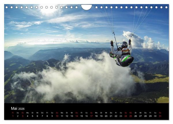 Produktbild: Paragliding - zwischen Himmel und Erde (Wandkalender 2026 DIN A4 quer), CALVENDO Monatskalender