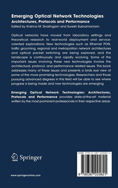 Produktbild: Emerging Optical Network Technologies