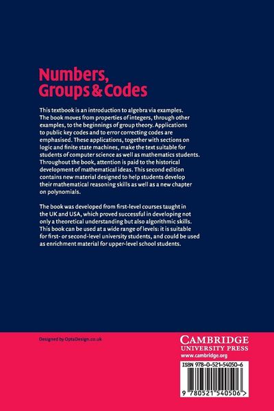 Produktbild: Numbers, Groups and Codes