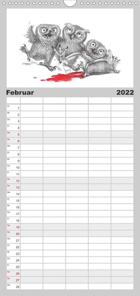 Produktbild: Familienplaner TIERONISCH (Wandkalender 2022 , 21 cm x 45 cm, hoch)