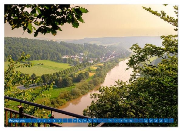 Produktbild: Die Obere Weser - von Bad Karlshafen bis Hameln (hochwertiger Premium Wandkalender 2026 DIN A2 quer), Kunstdruck in Hochglanz