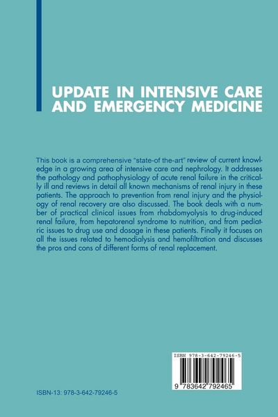 Produktbild: Acute Renal Failure in the Critically Ill