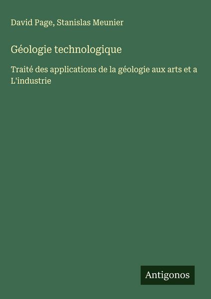 Produktbild: G&eacute;ologie technologique