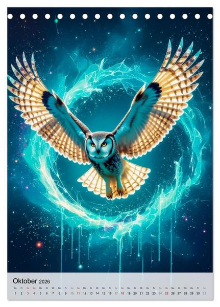 Produktbild: Neon Wildlife (Tischkalender 2026 DIN A5 hoch), CALVENDO Monatskalender