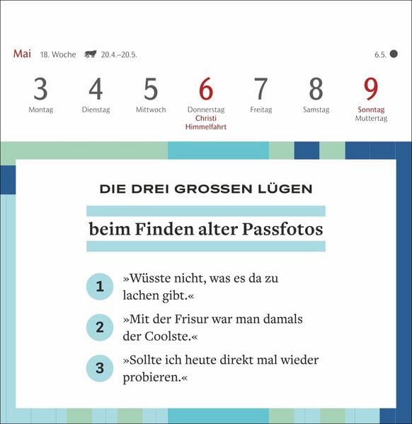 Produktbild: Die drei gro&szlig;en L&uuml;gen Premium-Postkartenkalender 2027 - 53 Postkarten mit am&uuml;santen Alltagsl&uuml;gen