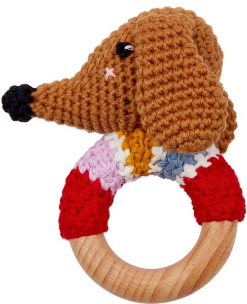 Produktbild: Häkel-Ringrassel Dackel - BabyGlück