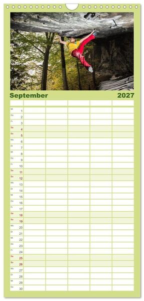 Produktbild: Familienplaner 2027 - Climbing Solutions - Bergsport weltweit mit 5 Spalten (Wandkalender, 21 x 45 cm) CALVENDO