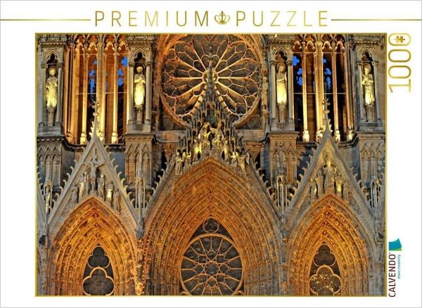 Produktbild: CALVENDO Puzzle Western Front Nacht | 1000 Teile Lege-Gr&ouml;&szlig;e 64x48cm Foto-Puzzle f&uuml;r gl&uuml;ckliche Stunden