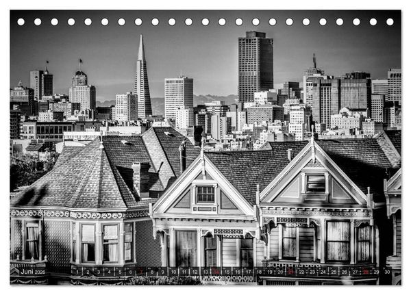 Produktbild: SAN FRANCISCO Monochrome Ansichten (Tischkalender 2026 DIN A5 quer), CALVENDO Monatskalender