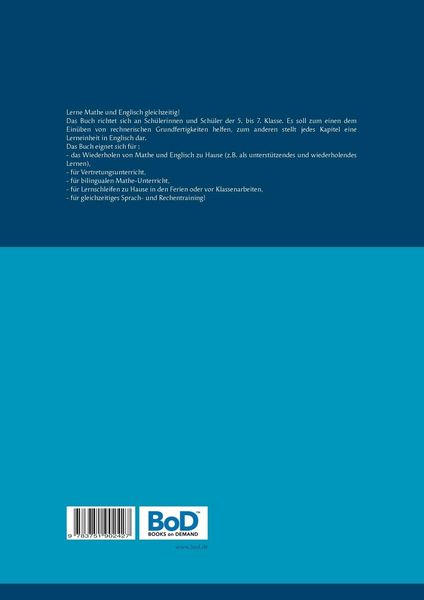 Produktbild: Mathenglish - Das &Uuml;bungsbuch f&uuml;r Mathe und Englisch