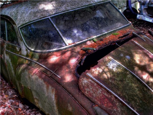 Produktbild: CALVENDO Puzzle Autowracks - rostende Liebe 1000 Teile Lege-Gr&ouml;&szlig;e 64 x 48 cm Foto-Puzzle Bild von Ingo Laue