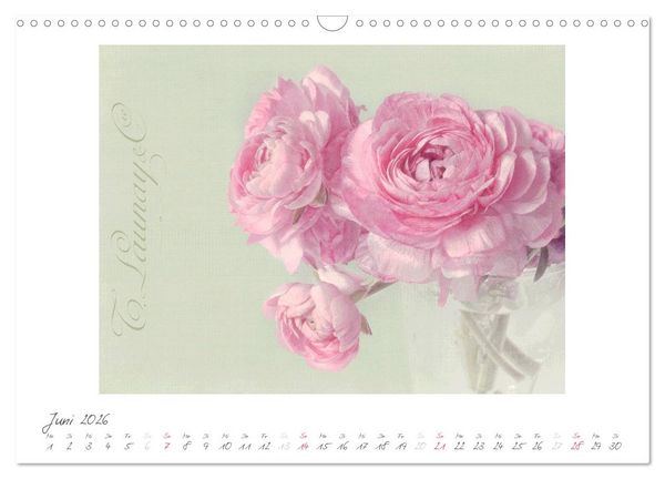 Produktbild: Vintage Flowers (Wandkalender 2026 DIN A3 quer), CALVENDO Monatskalender