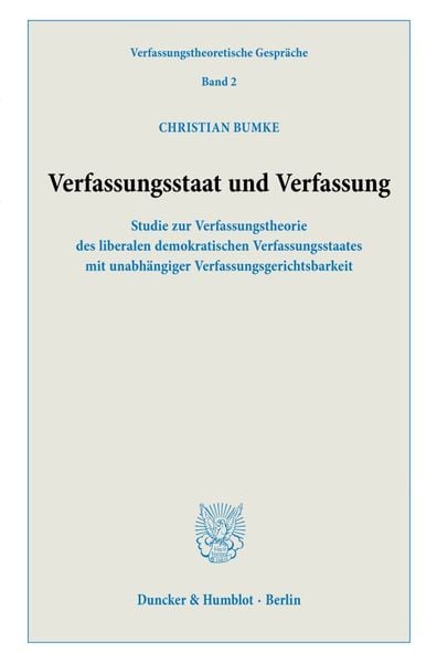 Produktbild: Verfassungsstaat und Verfassung.