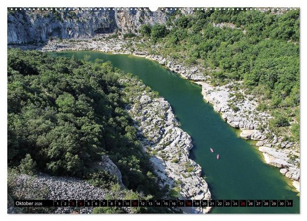 Produktbild: Ard&egrave;che, Grand Canyon Europas (Wandkalender 2026 DIN A2 quer), CALVENDO Monatskalender