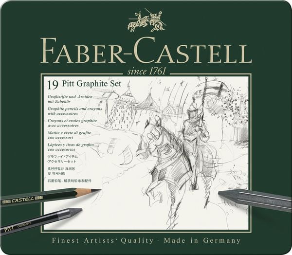 Produktbild: Faber-Castell Pitt Graphite medium Set 19er Metalletui