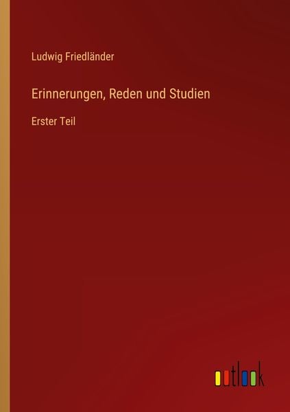 Produktbild: Erinnerungen, Reden und Studien