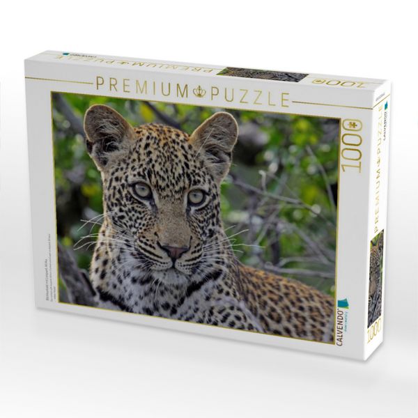 Produktbild: CALVENDO Puzzle Blickkontakt mit Leopard, Afrika | 1000 Teile Lege-Gr&ouml;&szlig;e 64x48cm Foto-Puzzle f&uuml;r gl&uuml;ckliche Stunden