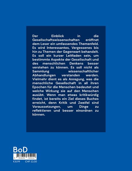 Produktbild: Der Blick in die Gesellschaftswissenschaften