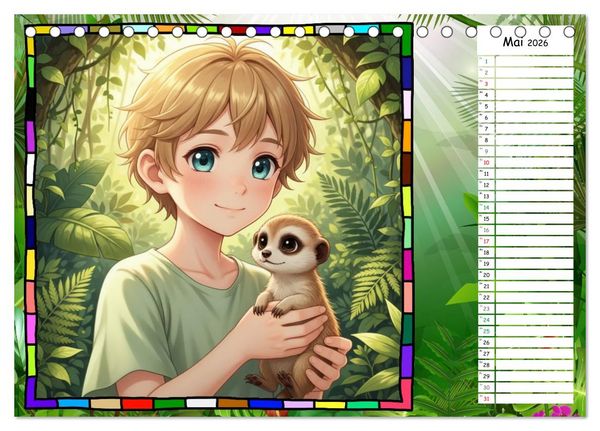 Produktbild: Meine Tierbabys (Tischkalender 2026 DIN A5 quer), CALVENDO Monatskalender