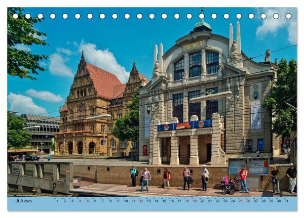 Produktbild: Bielefeld - Die freundliche Stadt am Teutoburger Wald (Tischkalender 2026 DIN A5 quer), CALVENDO Monatskalender