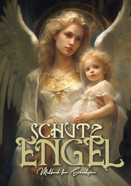 Schutzengel Graustufen Malbuch für Erwachsene, Taschenbuch von Monsoon Publishing, Epubli, 9783757549657