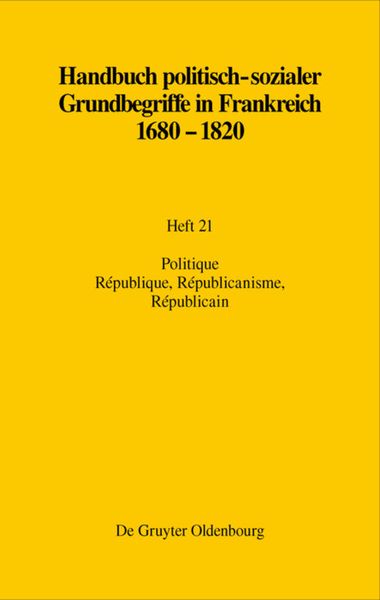 Produktbild: Politique. R&eacute;publique, R&eacute;publicanisme, R&eacute;publicain