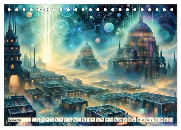 Produktbild: Vernetzte Visionen (Tischkalender 2026 DIN A5 quer), CALVENDO Monatskalender