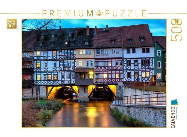 CALVENDO Puzzle Erfurt. Krämerbrücke | 500 Teile Lege-Größe 48 × 36 cm Foto-Puzzle für Erwachsene