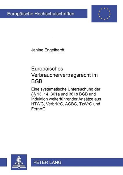Produktbild: Europ&auml;isches Verbrauchervertragsrecht im BGB