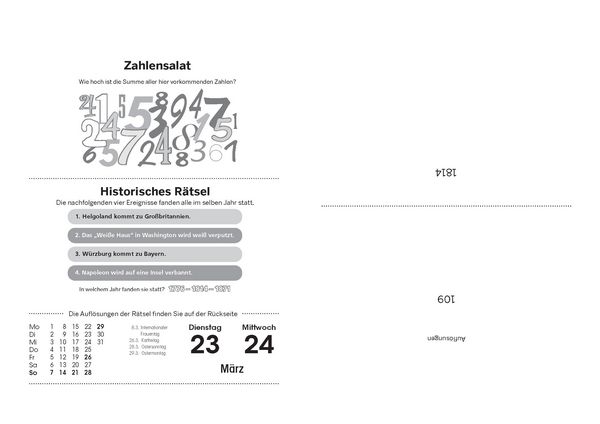 Produktbild: Fit im Kopf - der Gehirnjogging-Kalender 2027