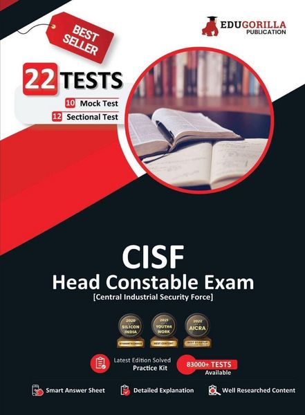 Produktbild: CISF Head Constable Recruitment Exam 2023 (English Edition) - 10 Mock Tests and 12 Sectional Tests (1300 Solved Questions) with Free Access To Online