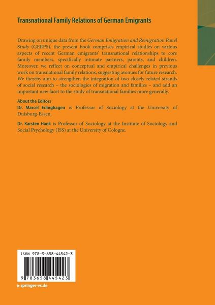Produktbild: Transnational Family Relations of German Emigrants