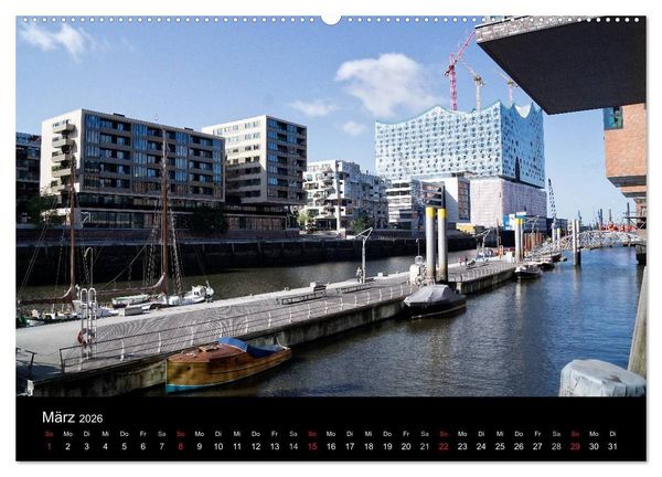 Produktbild: Hafencity Hamburg &ndash; die Perspektive (Wandkalender 2026 DIN A2 quer), CALVENDO Monatskalender