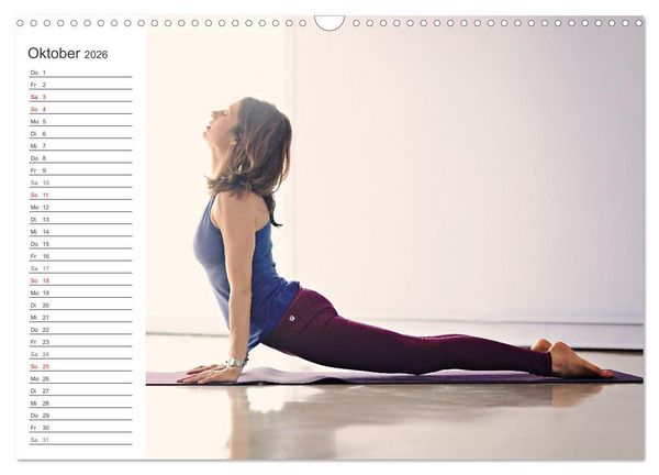 Produktbild: Yoga-&Uuml;bungen. Geschmeidig werden und bleiben! (Wandkalender 2026 DIN A3 quer), CALVENDO Monatskalender