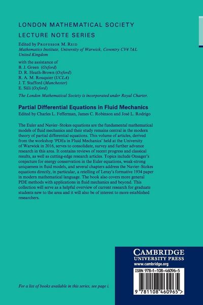 Produktbild: Partial Differential Equations in Fluid Mechanics