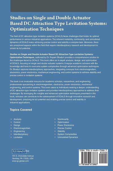 Produktbild: Studies on Single and Double Actuator Based DC Attraction Type Levitation Systems