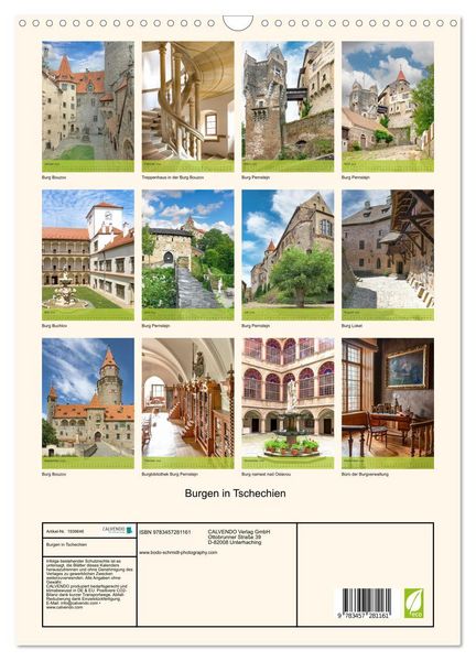 Produktbild: Burgen in Tschechien (Wandkalender 2026 DIN A3 hoch), CALVENDO Monatskalender