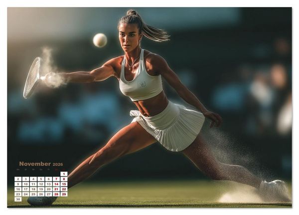 Produktbild: Aufschlag &ndash; Punkt &ndash; Applaus (Tischkalender 2026 DIN A5 quer), CALVENDO Monatskalender