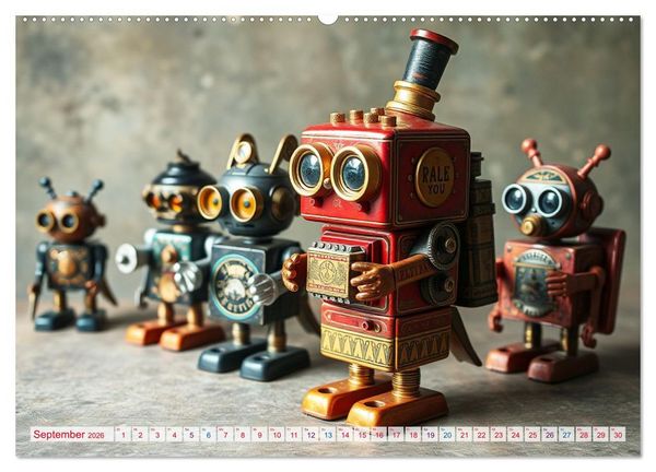 Produktbild: Mechanische Wunderwelten - Ein Jahr mit Steampunk Toys (hochwertiger Premium Wandkalender 2026 DIN A2 quer), Kunstdruck in Hochglanz