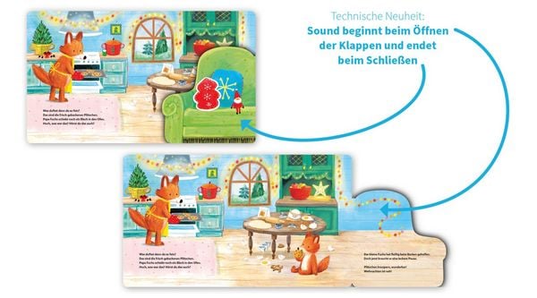 Produktbild: Mein Klapp-Sound-Buch: H&ouml;r mal her, es weihnachtet sehr!