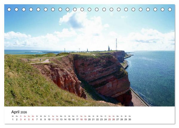 Produktbild: Mitreisekalender 2026 Helgoland (Tischkalender 2026 DIN A5 quer), CALVENDO Monatskalender