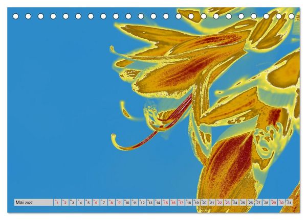 Produktbild: Blumen Pop-Art (Tischkalender 2027 DIN A5 quer), CALVENDO Monatskalender