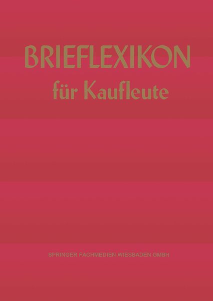 Produktbild: Brief-lexikon f&uuml;r Kaufleute