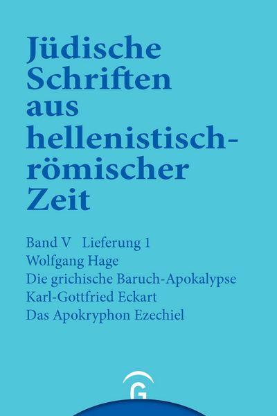 Produktbild: Die griechische Baruch-Apokalypse. Das Apokryphon Ezechiel