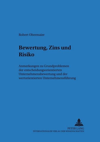 Produktbild: Bewertung, Zins und Risiko
