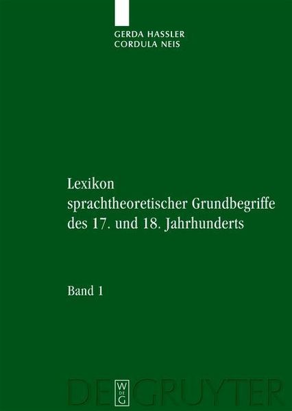 Produktbild: Lexikon sprachtheoretischer Grundbegriffe des 17. und 18. Jahrhunderts