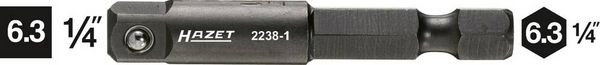 Produktbild: Hazet 2238-1 Verbindungsteil 1/4 Zoll Antrieb 1/4\" (6.3 mm) 50 mm 1 St.